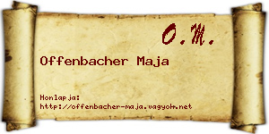 Offenbacher Maja névjegykártya